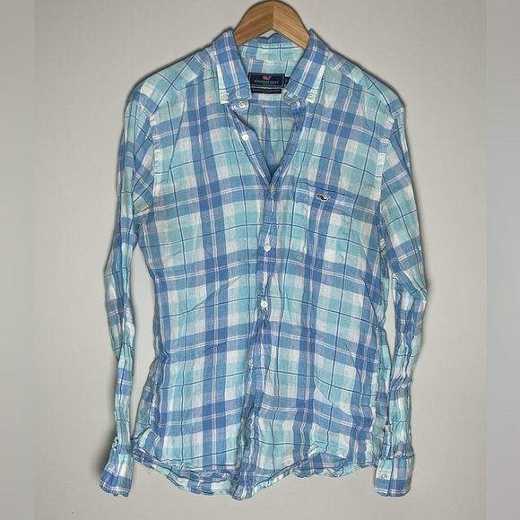 Vineyard Vines | Linen Classic Fitted Tucker Shirt - Picture 1 of 5